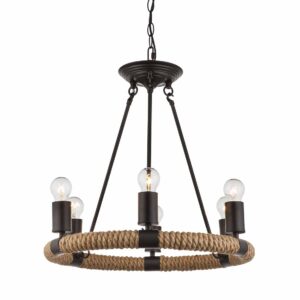 Globo Ulleu hanglamp – ø 50 cm – E27 (grote fitting) – Zwart
