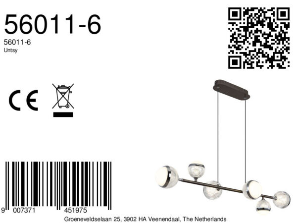 Globo Untsy hanglamp – Ingebouwd (LED) – Nikkel - Image 5