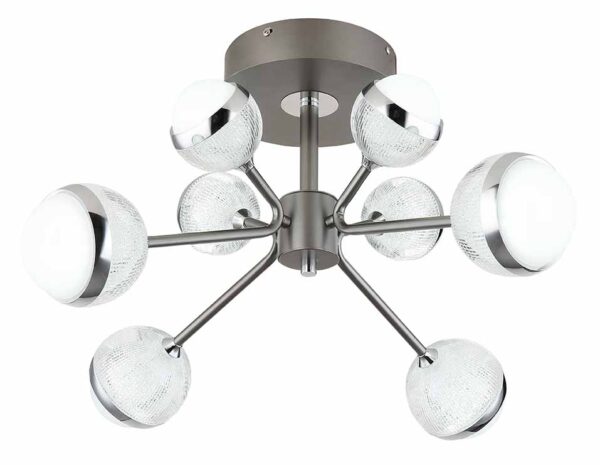 Globo Untsy plafonniere – ø 61 cm – Ingebouwd (LED) – Nikkel - Image 4