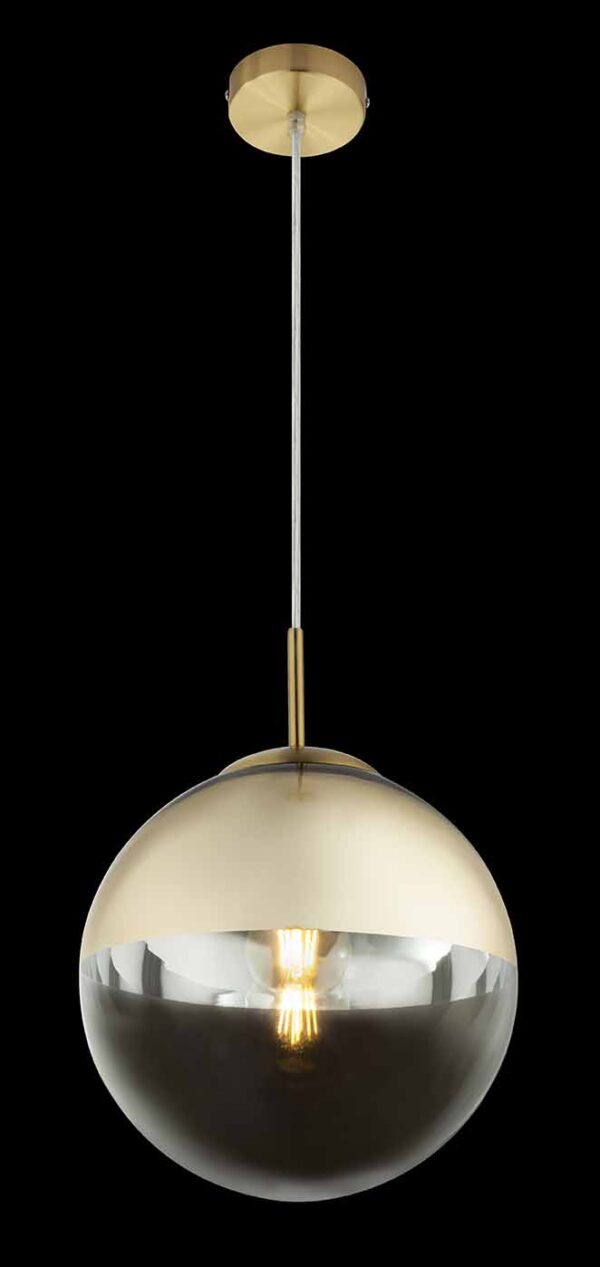 Hanglamp goud klassiek metaal glas Globo Varus - Image 3
