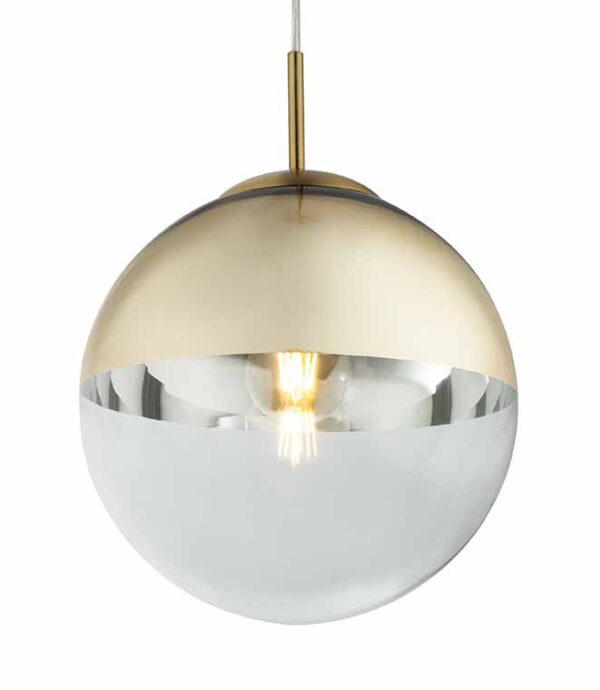 Globo Varus hanglamp – ø 25 cm – E27 (grote fitting) – Goud