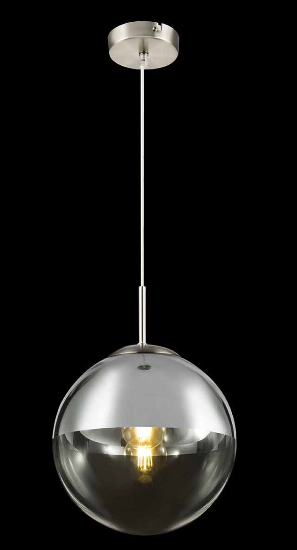 Globo Varus hanglamp – ø 25 cm – E27 (grote fitting) – Nikkel - Image 4