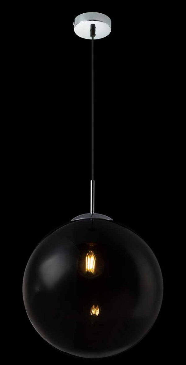 Globo Varus hanglamp – ø 30 cm – E27 (grote fitting) – Chroom - Image 3