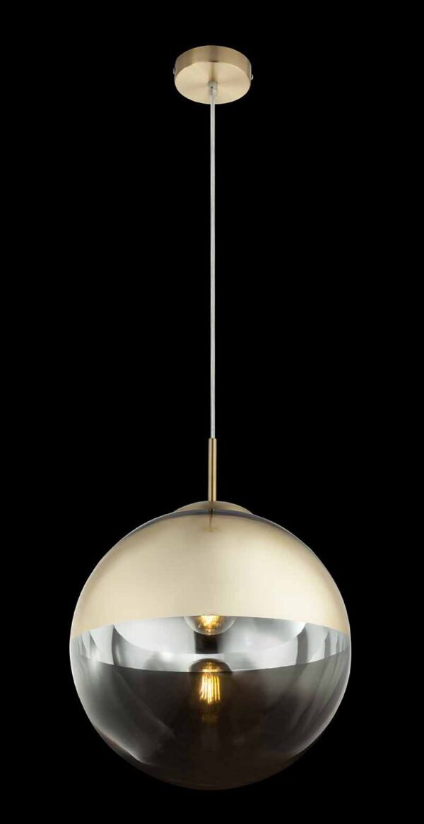 Globo Varus hanglamp – ø 30 cm – E27 (grote fitting) – Goud - Image 3
