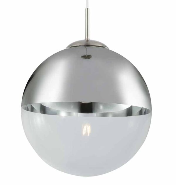 Globo Varus hanglamp – ø 30 cm – E27 (grote fitting) – Nikkel - Image 3