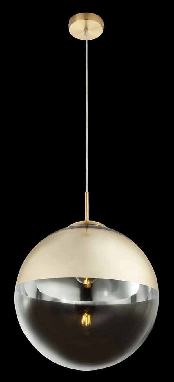 Globo Varus hanglamp – ø 33 cm – E27 (grote fitting) – Goud - Image 3