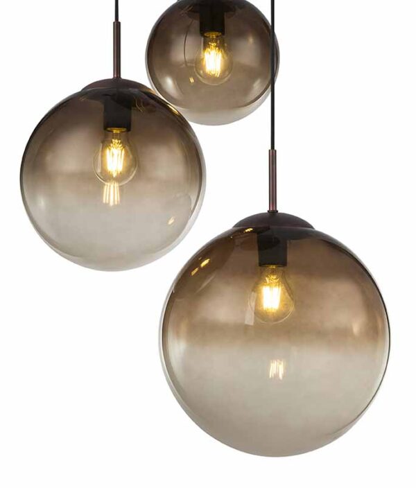 Globo Varus hanglamp – ø 51 cm – E27 (grote fitting) – Bruin - Image 5