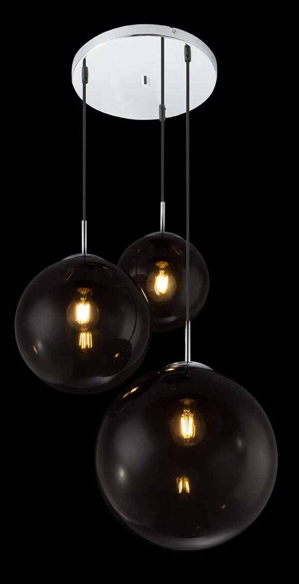 Globo Varus hanglamp – ø 51 cm – E27 (grote fitting) – Chroom - Image 3
