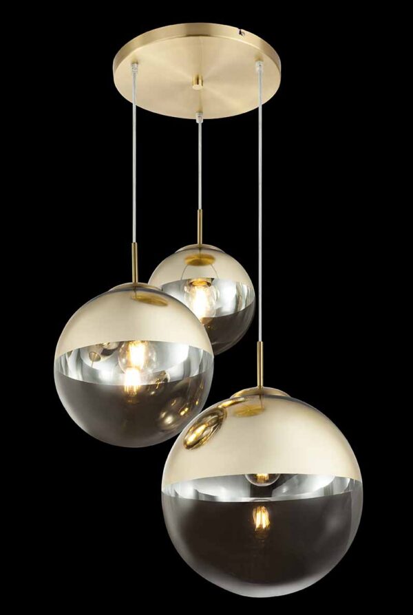 Globo Varus hanglamp – ø 51 cm – E27 (grote fitting) – Goud - Image 3