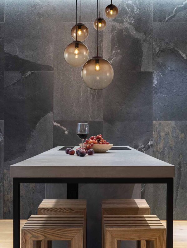 Moderne bruine bollen hanglamp Globo Varus - Image 4