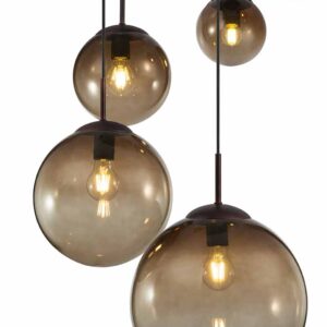 Globo Varus hanglamp – ø 65 cm – E27 (grote fitting) – Bruin