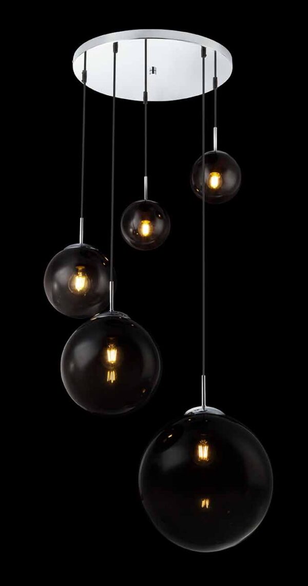 Globo Varus hanglamp – ø 65 cm – E27 (grote fitting) – Chroom - Image 3
