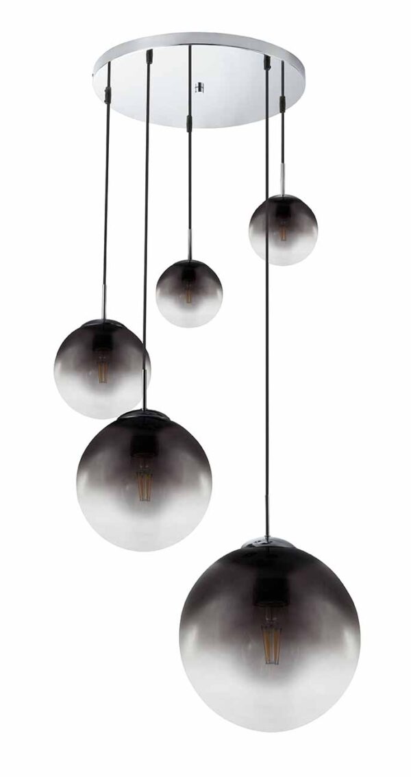 Globo Varus hanglamp – ø 65 cm – E27 (grote fitting) – Chroom - Image 4