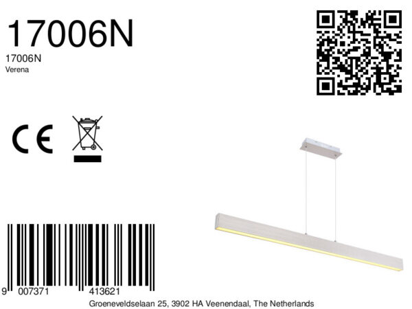 Globo Verena hanglamp – Ingebouwd (LED) – Nikkel - Image 5