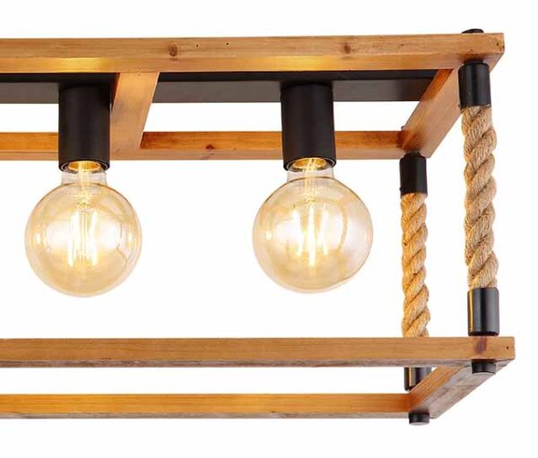 Globo Vernon plafonniere – E27 (grote fitting) – Zwart - Image 3