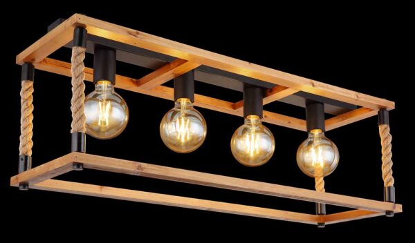 Globo Vernon plafonniere – E27 (grote fitting) – Zwart - Image 4