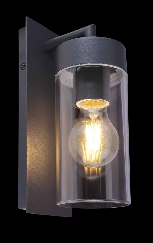Globo Vessa wandlamp – LED + E27 – Antraciet - Image 4