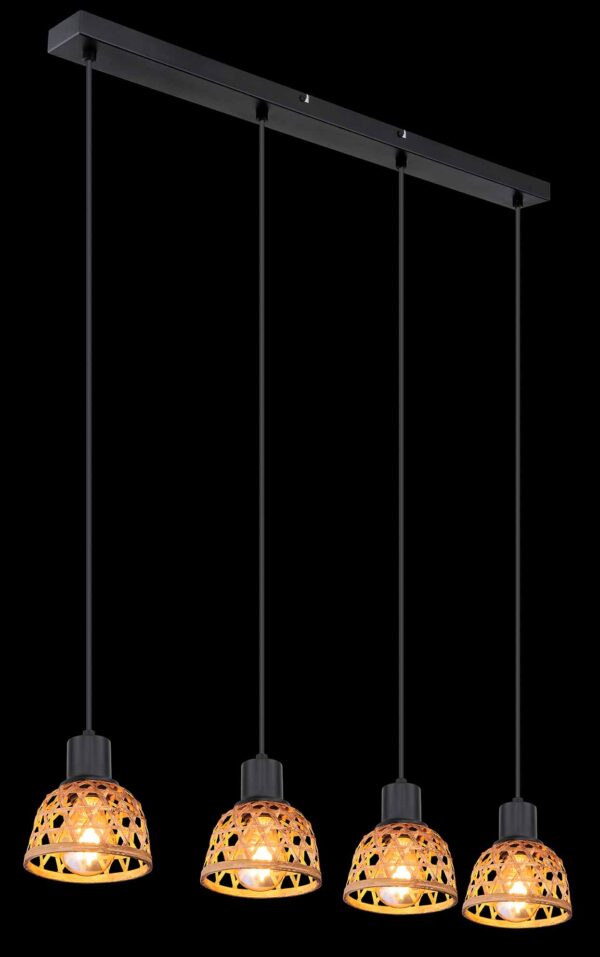 Globo Wenna hanglamp – LED + E27 – Zwart - Image 4