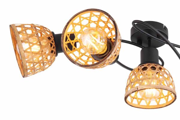 Globo Wenna plafonniere – LED + E27 – Zwart - Image 3