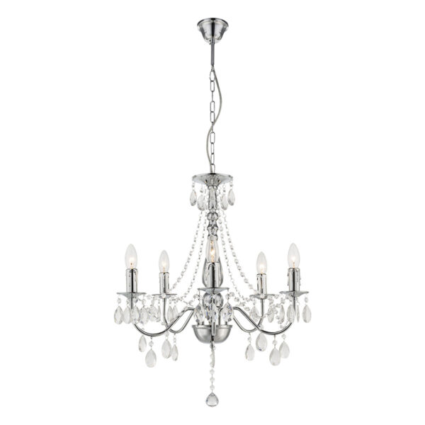 Globo William hanglamp – ø 51 cm – E14 (kleine fitting) – Chroom