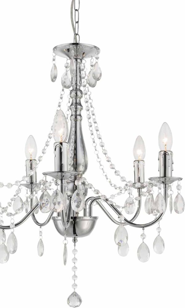 Globo William hanglamp – ø 51 cm – E14 (kleine fitting) – Chroom