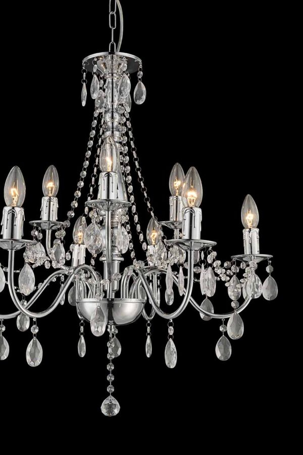 Globo William hanglamp – ø 63 cm – E14 (kleine fitting) – Chroom - Image 3