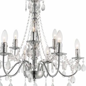 Globo William hanglamp – ø 63 cm – E14 (kleine fitting) – Chroom
