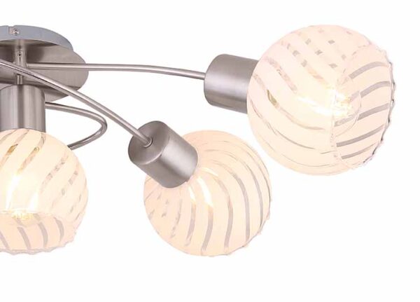 Globo Willy plafonniere – E27 (grote fitting) – Nikkel - Image 3