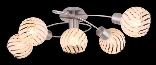 Globo Willy plafonniere – E27 (grote fitting) – Nikkel - Image 4