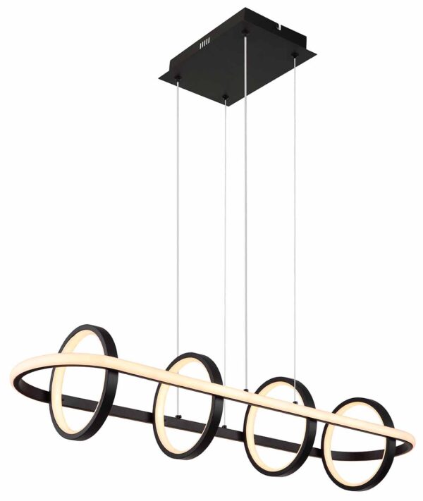 Globo Wolfhard hanglamp – Ingebouwd (LED) – Zwart - Image 4