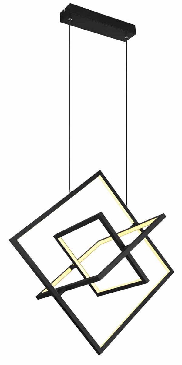 Globo Wolfhard hanglamp – Ingebouwd (LED) – Zwart - Image 4