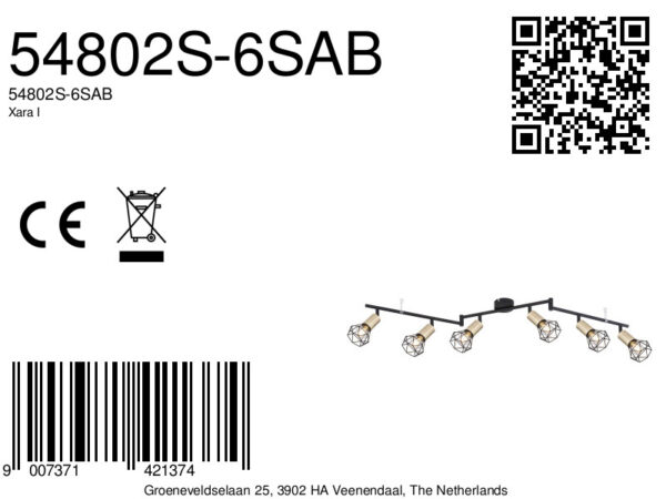 Globo Xara i spot – E14 (kleine fitting) – Zwart - Image 5