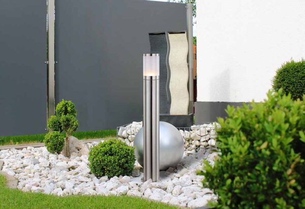 Globo Xeloo vloerlamp – ø 14 cm – E27 (grote fitting) – Zilver - Image 3