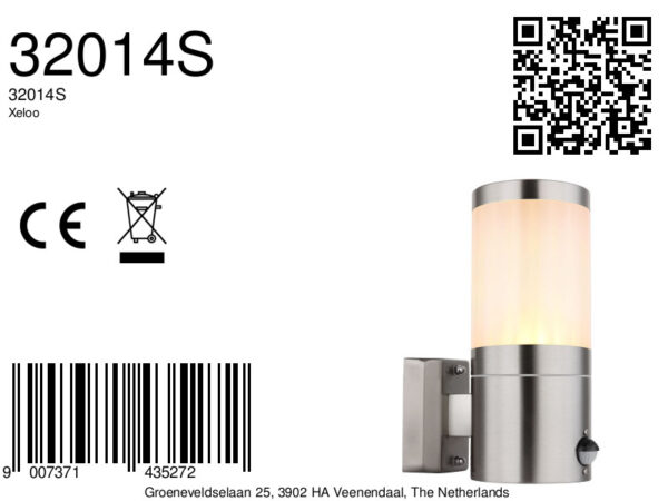 Globo Xeloo wandlamp – E27 (grote fitting) – Zilver - Image 5