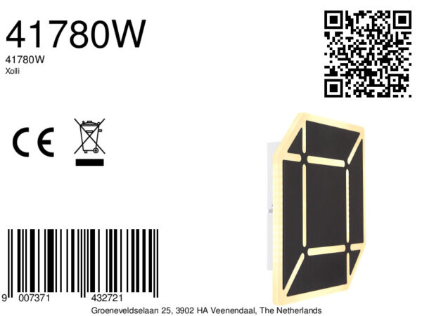 Globo Xolli wandlamp – Ingebouwd (LED) – Zwart - Image 5