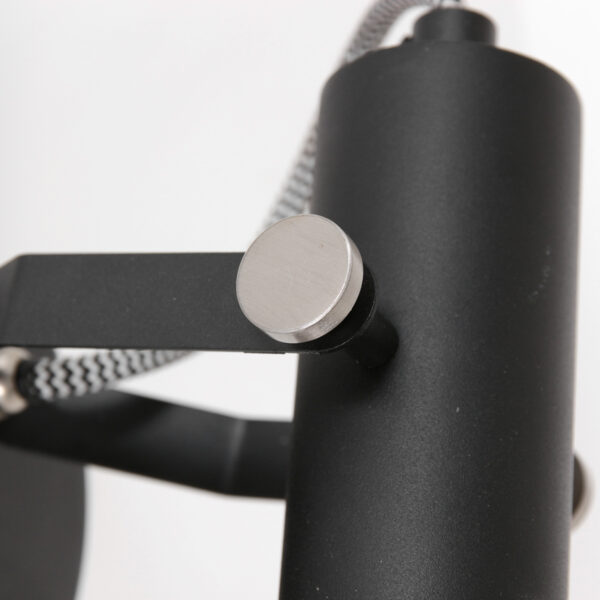 Flexibele spot zwart/staal lantaarnvorm Mexlite Acier - Image 2