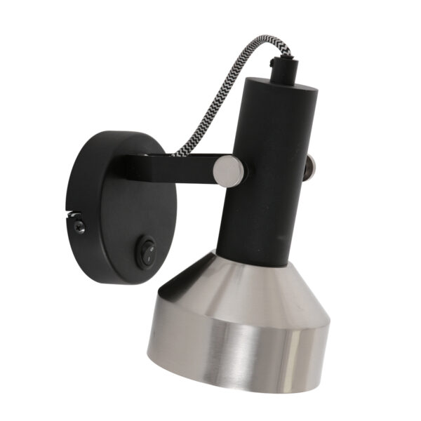 Flexibele spot zwart/staal lantaarnvorm Mexlite Acier - Image 8