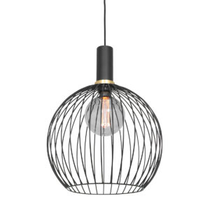 Mexlite Aureole hanglamp – ø 34 cm – E27 (grote fitting) – Zwart