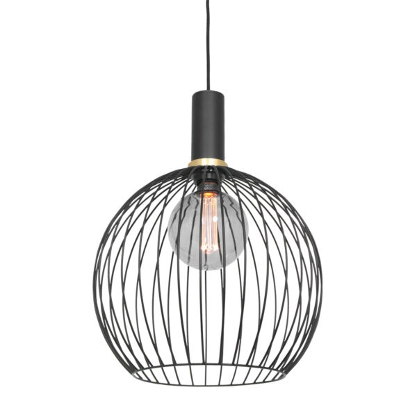 Mexlite Aureole hanglamp – ø 34 cm – E27 (grote fitting) – Zwart