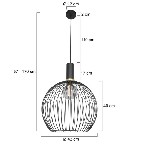 Draad bollamp met gouden details Mexlite Aureole - Image 7