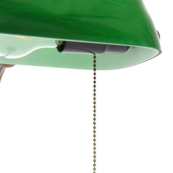 Klassieke bronzen metalen glazen tafellamp Mexlite Belana - Image 4