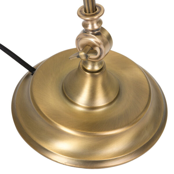 Klassieke bronzen metalen glazen tafellamp Mexlite Belana - Image 6