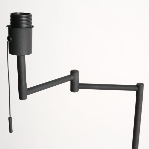 Trendy zwarte vloerlamp linnen kap Mexlite Bella - Image 11
