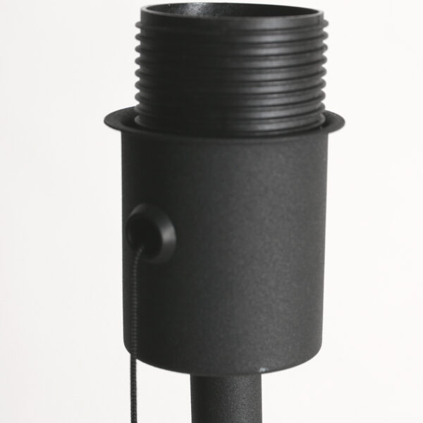Trendy zwarte vloerlamp linnen kap Mexlite Bella - Image 12