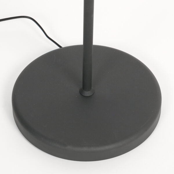 Trendy zwarte vloerlamp linnen kap Mexlite Bella - Image 5