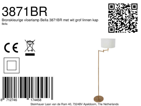 Klassieke gouden vloerlamp met groene lampenkap Mexlite Bella - Image 6