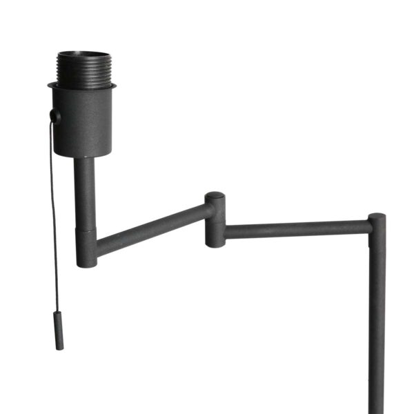 Zwarte vloerlamp industieel met rotan lampenkap Mexlite Bella - Image 2