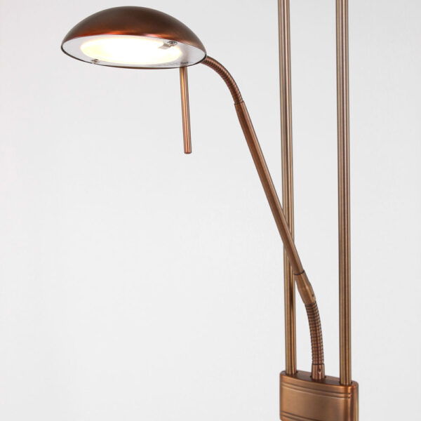 Klassieke bronzen vloerlamp flexibele leesarm Mexlite Biron - Image 13