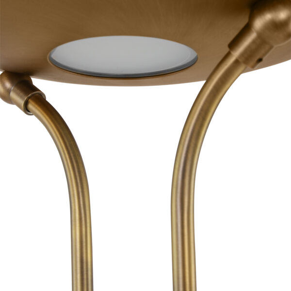 Klassieke bronzen vloerlamp flexibele leesarm Mexlite Biron - Image 4