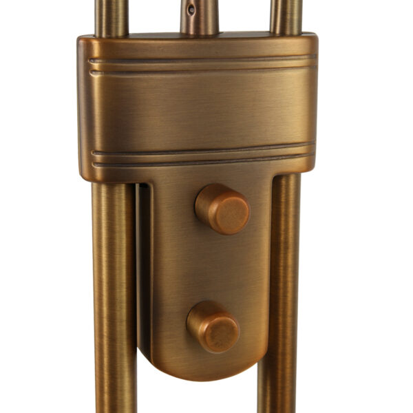 Klassieke bronzen vloerlamp flexibele leesarm Mexlite Biron - Image 5